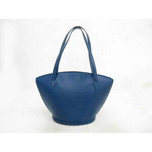 Louis Vuitton Bag Shopping Shoulder Saint Blue Tote Epi Jacques
